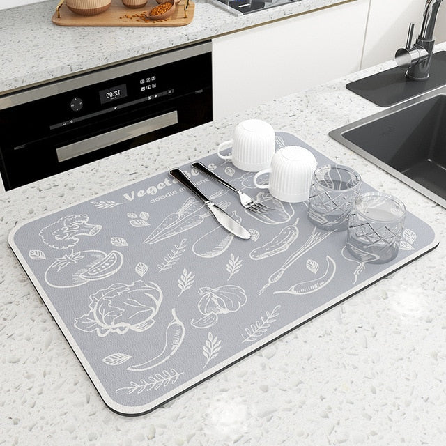 Absorbent Kitchen Draining Mat