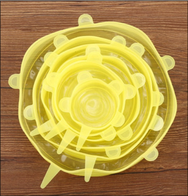 6 Pcs Silicone Food Lid