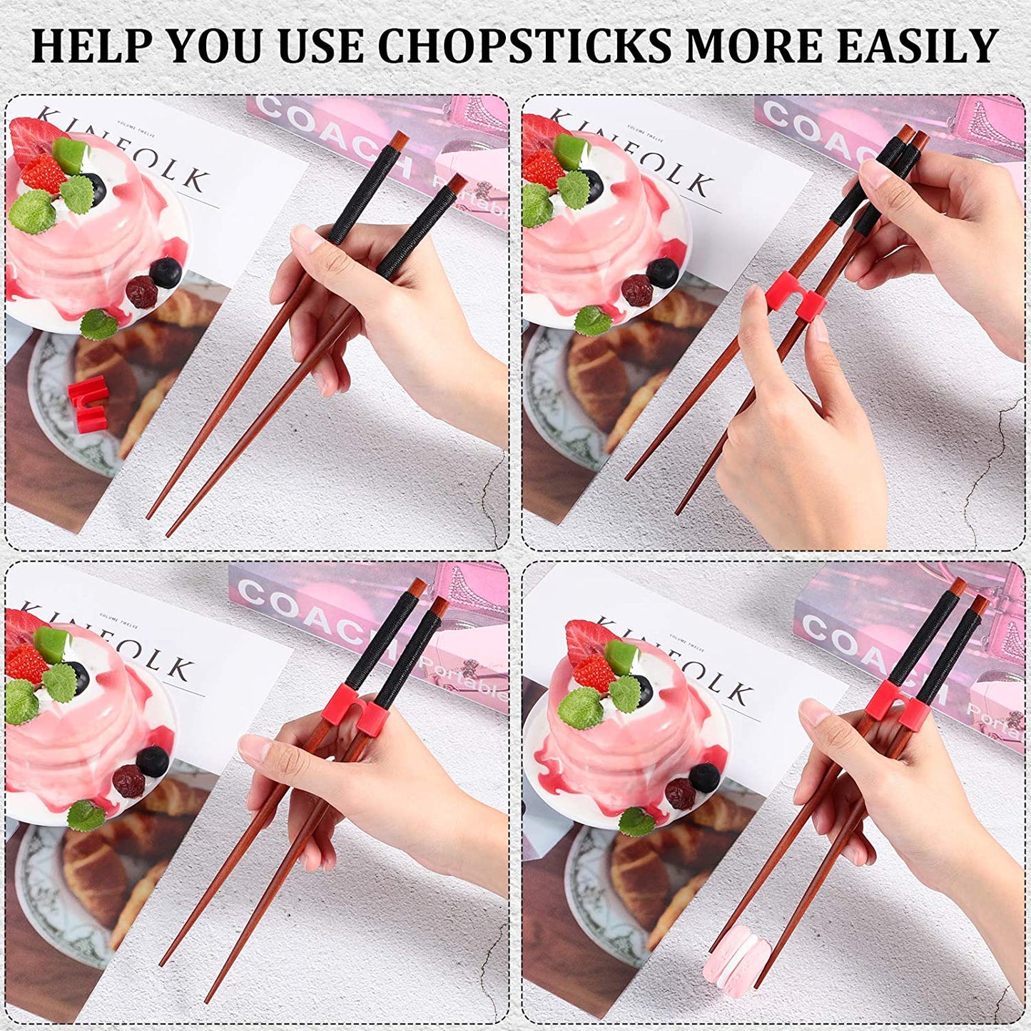 5PCS Reusable Chopstick Trainer for Adouts or Beginner